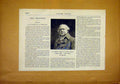 Original Old Antique Print Portrait Thiron France French 1891 19th
