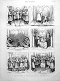 Antique Old Print Biblical Play Black Country Staffordshire King Pharoah 189