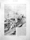 Antique Old Print Manchester Ship Canal Lock Gates Eastham Ellesmere Port 189