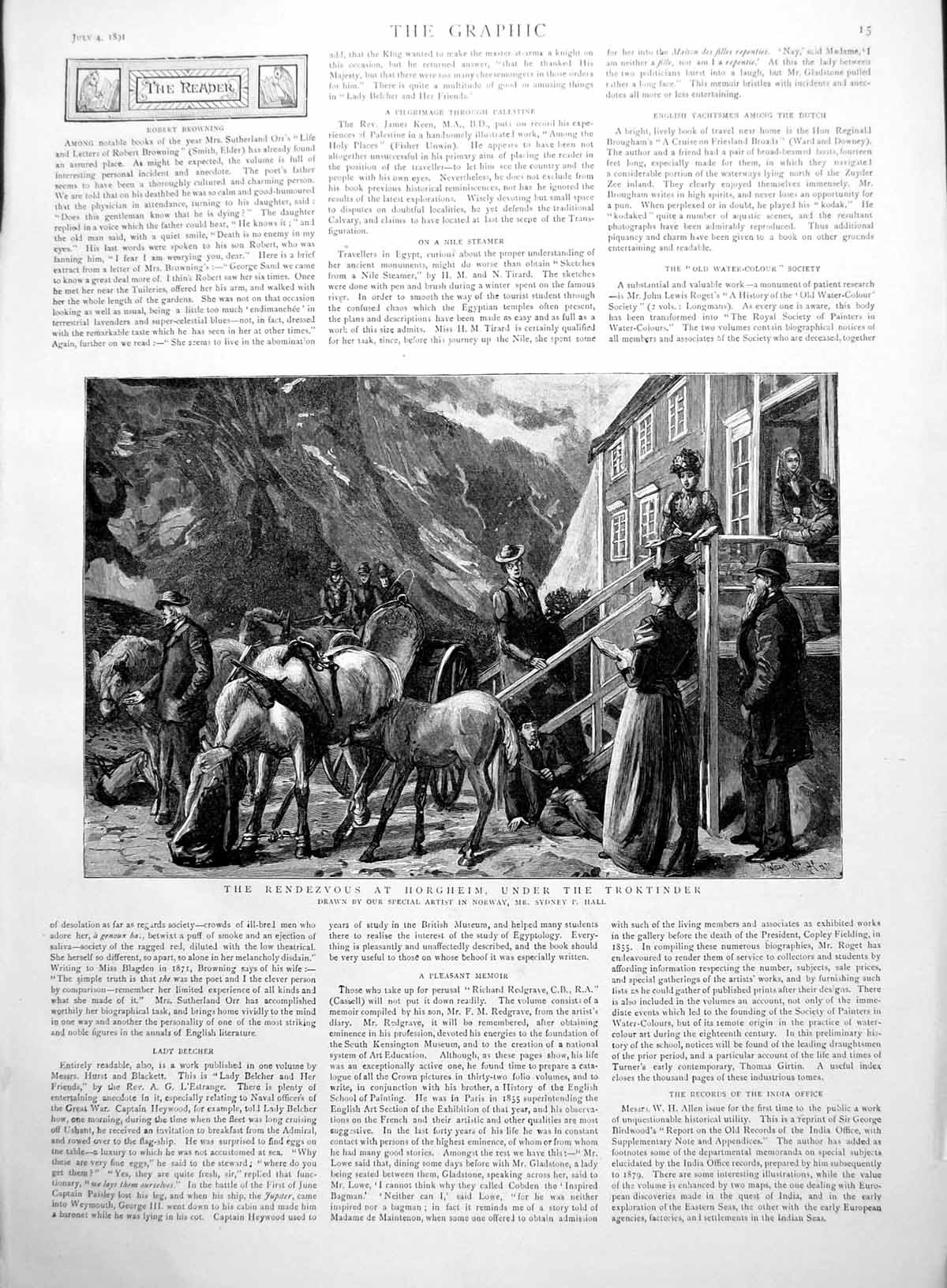 Old Print Pictures Relics Royal Naval Exhibition Rendezvous Horgheim 1891 19th
