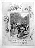 Old Antique Print Hrh Prince Christian Riding With Daughters Princess 1891 19th