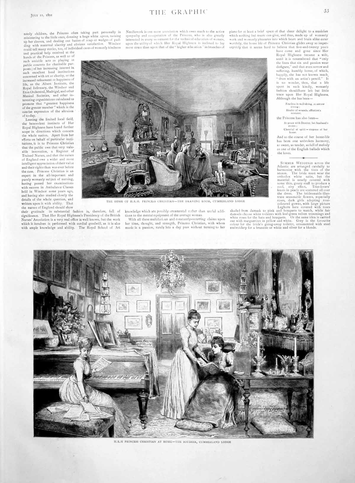 Antique Print Home Princess Christian Silver Wedding Schleswig-Holstein 1891