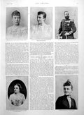 Antique Print Reigning Family Anhalt Castle Worlitz Grand Ducal Palace 1891 19th