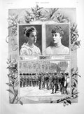 Antique Print B Bridgeman E Cadogan Emperor Inspection 2Nd Scots Guards 1891