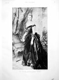 Antique Old Print H.I.M. Augusta Victoria German Empress Conrad Kiesel 1891 19th