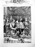 Antique Print Visit German Emperor Banquet Guldhall Prosit Sydney Hall 1891 19th