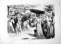 Antique Old Print Garden Party Marlborough House German Emperor Furley 1891 19th
