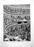 Antique Old Print Visit German Emperor State Concert At Royal Albert Hall 1891
