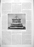 Old Antique Print Evening Promenade German Exhibition GCasket Emperor 1891 19th