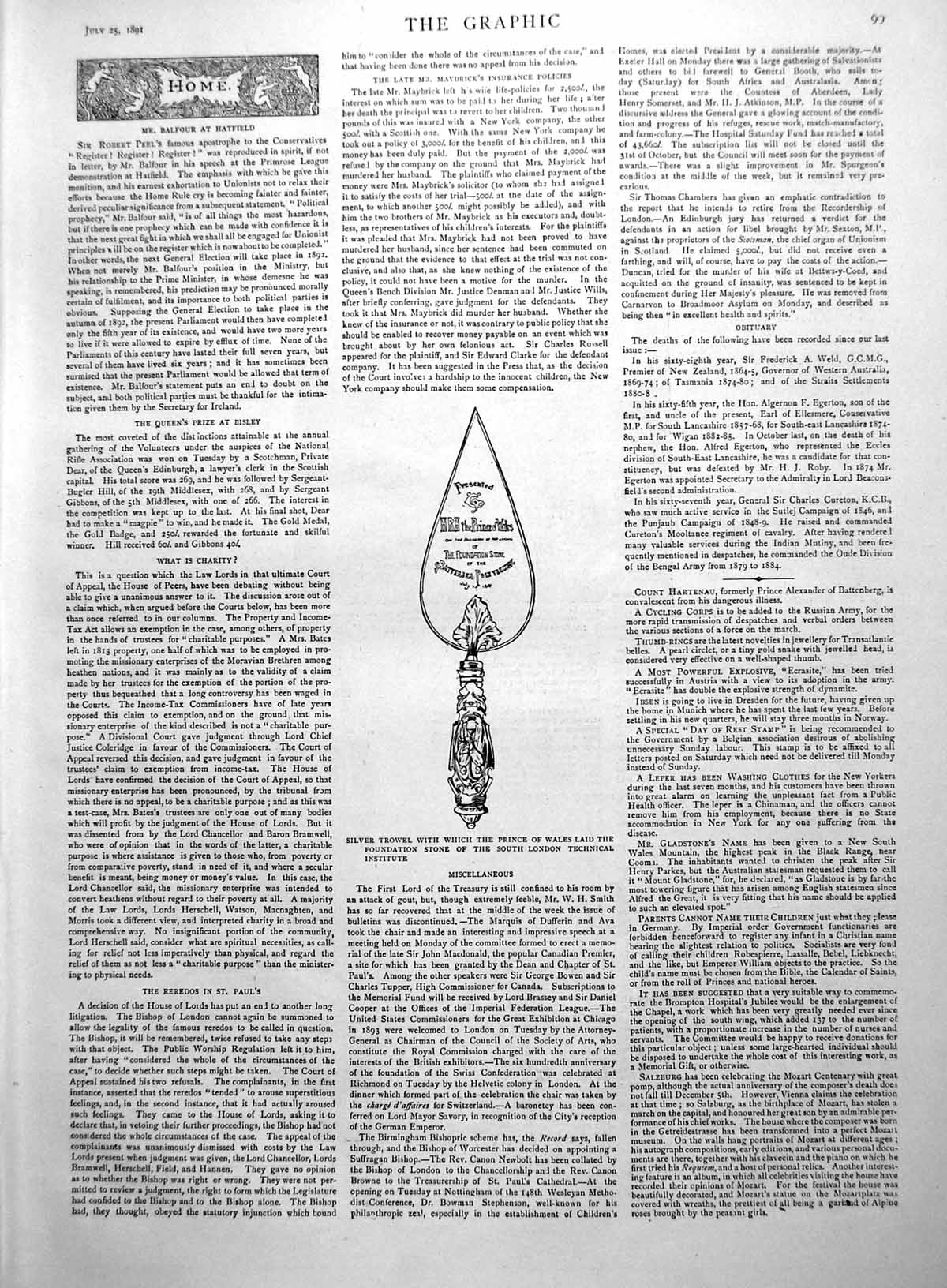 Antique Old Print Gsmiths Institute New Cross Buildings Lady Jewellery 1891