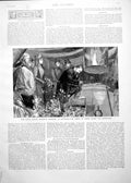 Old Paris Season Drawn Mars Foundation Laying Technical Institute 1891 19th