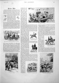 Antique Print Rotten Row Horses Carriage Interactions People Contrasts 1891