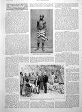 Antique Old Print Fascinu Son King Dahomey Governor Lagos Church Choirs 1891