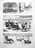 Antique Print Indian Relief Trooping Season Passing Throughsuez Canal 1891 19th