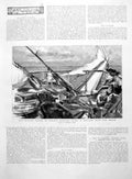 Antique Old Print Nearing Norway Bird Message From Shore Mj Grevy France 1891