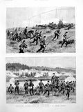 Antique Print Military Manoeuvres At Aldershot Vantage Ground Retreat 1891 19th