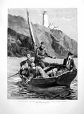 Old Print Holiday Season Fishing Off The Start Lighthouse P Macquoid 1891 19th