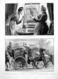 Old Print Parrot Self Taught Car Whistle Horses Carriages Disrupted 1891 19th