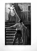 Old Print Thomas Hardy'S Tess D'Urbervilles Clare Stairs Tess Candle 1891 19th