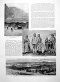 Antique Old Print Labrador Tribe English Footbal South Africa Glenalmond 1891