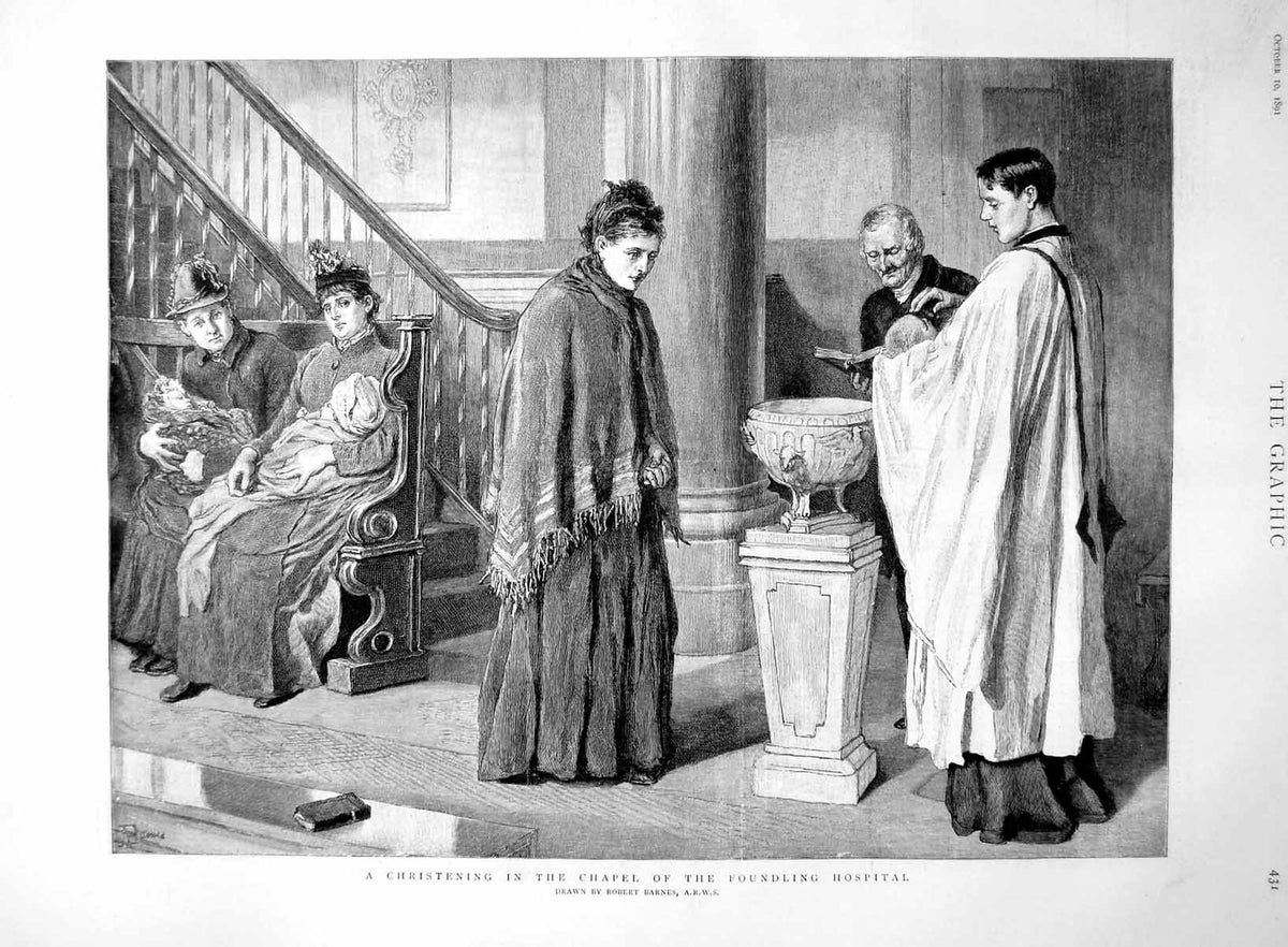 Old Christening Chapel Foundling Hospital Ju Tribe China Cattle 1891 Victorian