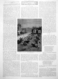 Antique Old Print Lord Randolph Churchill South Africa Oxen Wagons Camp 1891