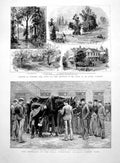 Antique Print Waterlow Park Presented To Public Royal Vetinary College 1891