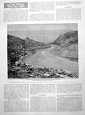 Antique Old Print View Town Harbour Balaklava South Coast Crimea Sea Bay 1891