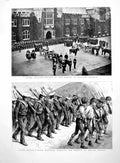 Old Print Parade Cadets Malvern College Young Brazil Rio De Janiero 1891 19th