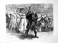 Old Print Hallowe'En Dinner London Scottish Volunteers Haggis Piper 1891 19th