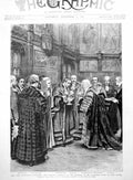 Old Print Lord Chancellor Her Majesty'S Approval A Evans Lord Mayor 1891 19th