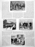 Antique Old Print Decoration Crimean Wounded Prince Wales Ascent Pyramid 1891