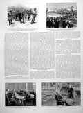 Antique Old Print Prince Wales Attending Her Majesty Garden Party India 1891