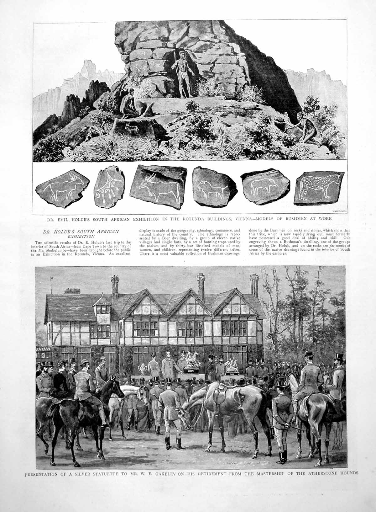 Old E Holub'S S African Exhibition Bushmen Lord Salisbury Villa 1891 Victorian