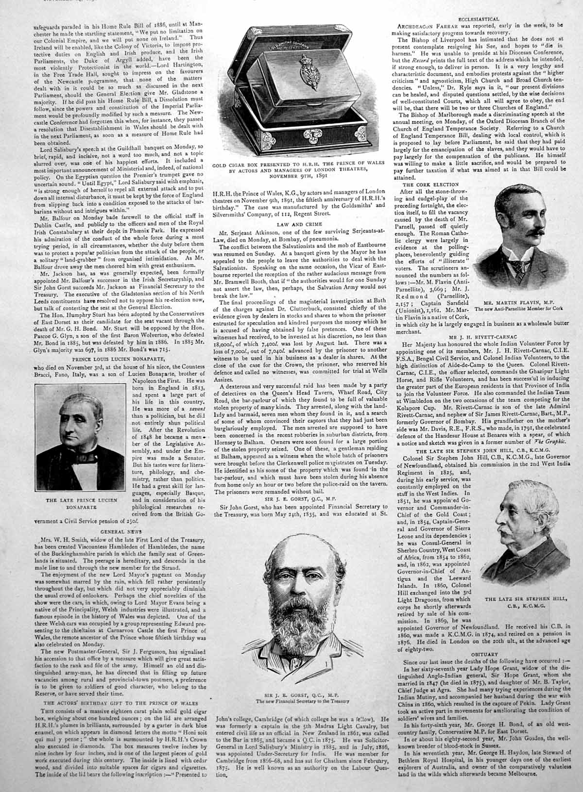 Antique Old Print Sulphur Gounds Japan Peace Congress Prince L Bonaparte 1891