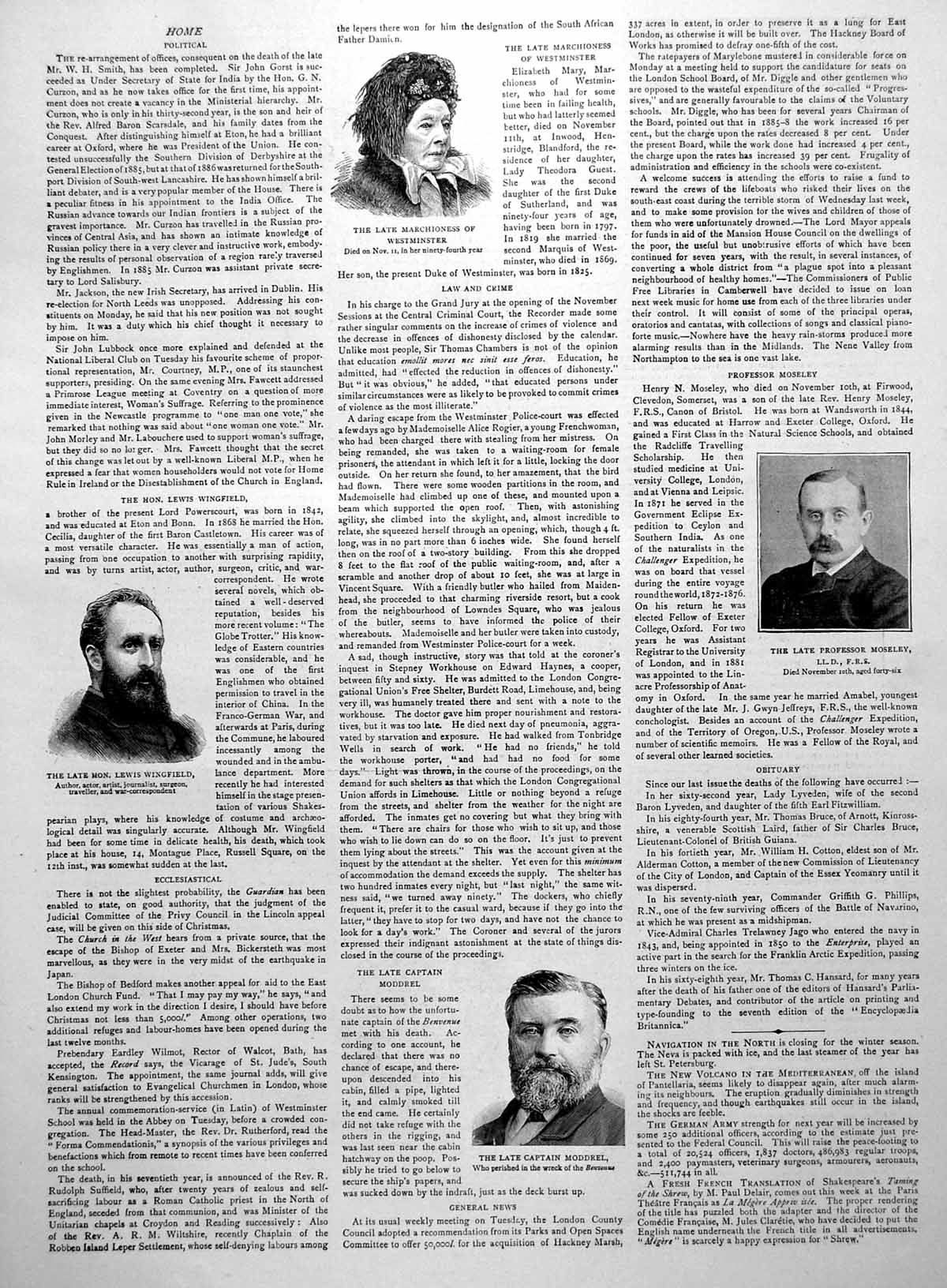 Antique Old Print Wrecks Hastings St. Leonards Austrian Crown Princess 1891