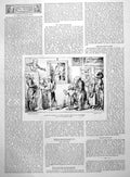 Antique Print Two Ladies Fan Gentlemen James Clarke Drop In Christies 1891 19th