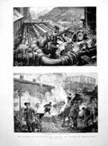 Old Antique Print London Gas Supply Condensers Coke Ground Gas Hers 1891 19th