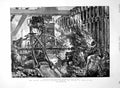 Antique Print London Gas Supply Interior Retort House Drawing Charging 1891