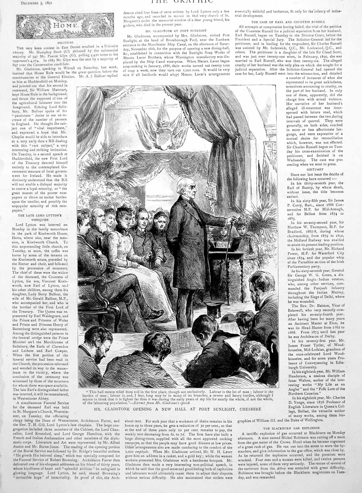 Antique Old Print Accident Hms Crocodile R Churchill S Africa Gladstone 1891
