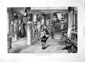 Old Print Pilgrims Praying In A Temple Japan Ce Fripp Straw Lanterns 1891 19th