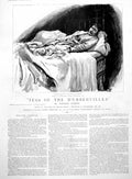Old Print Thomas Hardy'S Tess D'Urbervilles Man Laying Bed Herkomer 1891 19th
