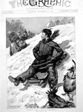 Antique Print Business First Pleasure Afterwards Sydney Hall Sledging 1891 19th