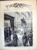 Old 1871 Unveiling Statue King Frederick William Lust Garten Berlin G Victorian