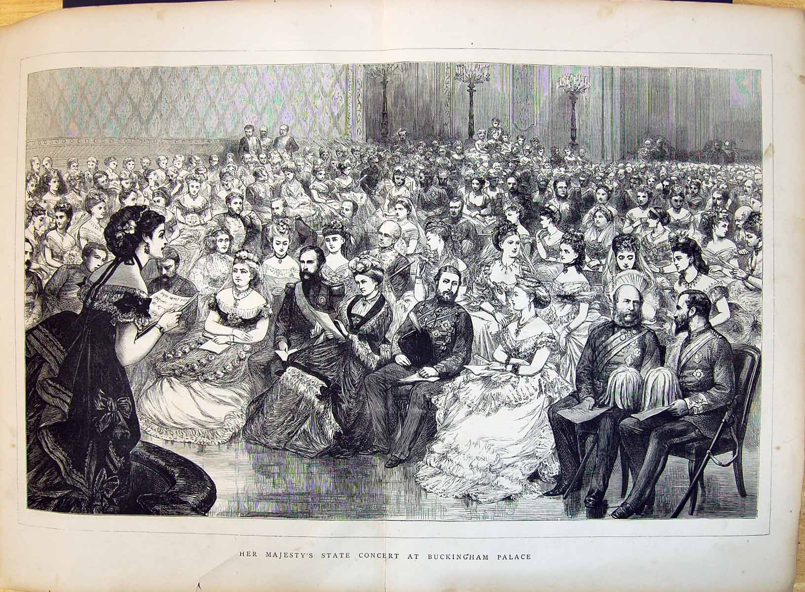 Old 1871 Her Majesty Queen State Concert Buckingham Palace London Eng 0 19th