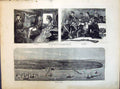 Old 1871 View Buenos Ayres Ships Travelling Berlin Triumph Railway Pa Victorian