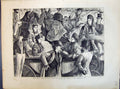 Old Antique Print 1871 Eton Harrow Cricket Match Lords Spectators Sport 19th
