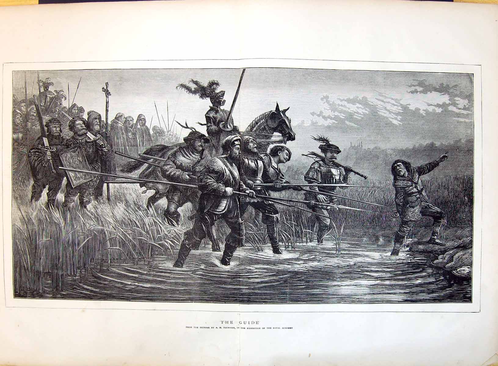 Old 1871 Guide Knights Armour Spears Poor Man Tourrier Royal AcademyVictorian