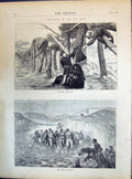 Old 1871 Far West Canada Carrying Mail River Horse Buffalo Hunting Sp Victorian