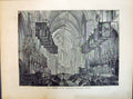 Original Old Antique Print 1871 Interior St. Patricks Cathedral Dublin Ireland
